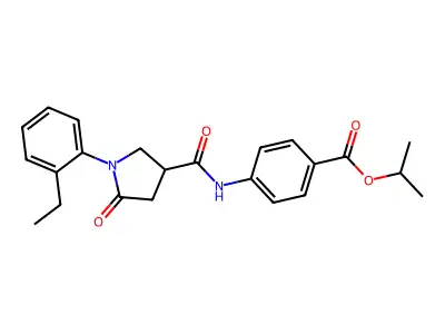 Isopropyl 4-({[1-(2-ethylphenyl)-5-oxo-3-pyrrolidinyl]carbonyl}amino)benzoate structure