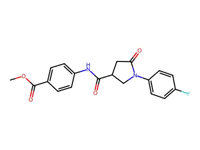 Methyl 4-[[1-(4-fluorophenyl)-5-oxopyrrolidine-3-carbonyl]amino]benzoate structure