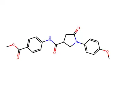 Methyl 4-[[1-(4-methoxyphenyl)-5-oxopyrrolidine-3-carbonyl]amino]benzoate structure