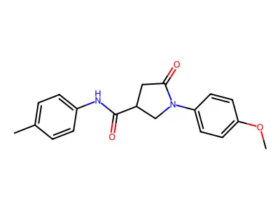 1-(4-methoxyphenyl)-N-(4-methylphenyl)-5-oxopyrrolidine-3-carboxamide structure