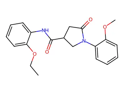 N-(2-ethoxyphenyl)-1-(2-methoxyphenyl)-5-oxopyrrolidine-3-carboxamide structure