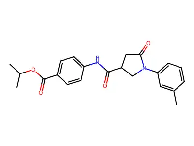 Isopropyl 4-({[1-(3-methylphenyl)-5-oxo-3-pyrrolidinyl]carbonyl}amino)benzoate structure