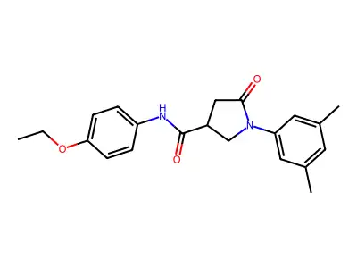 1-(3,5-dimethylphenyl)-N-(4-ethoxyphenyl)-5-oxopyrrolidine-3-carboxamide structure