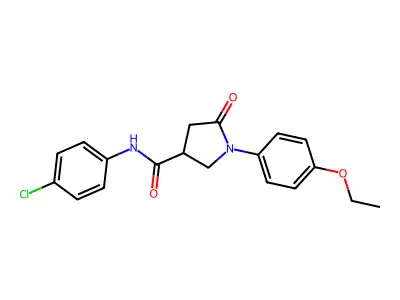 N-(4-chlorophenyl)-1-(4-ethoxyphenyl)-5-oxopyrrolidine-3-carboxamide structure
