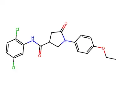 N-(2,5-dichlorophenyl)-1-(4-ethoxyphenyl)-5-oxopyrrolidine-3-carboxamide structure