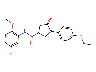 N-(5-chloro-2-methoxyphenyl)-1-(4-ethoxyphenyl)-5-oxo-3-pyrrolidinecarboxamide structure