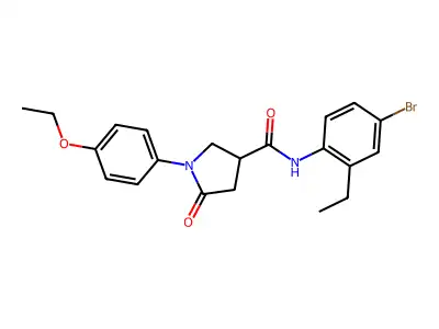 N-(4-bromo-2-ethylphenyl)-1-(4-ethoxyphenyl)-5-oxopyrrolidine-3-carboxamide structure