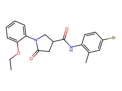 N-(4-bromo-2-methylphenyl)-1-(2-ethoxyphenyl)-5-oxopyrrolidine-3-carboxamide structure