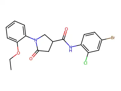 N-(4-bromo-2-chlorophenyl)-1-(2-ethoxyphenyl)-5-oxopyrrolidine-3-carboxamide structure