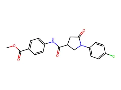 Methyl 4-[[1-(4-chlorophenyl)-5-oxopyrrolidine-3-carbonyl]amino]benzoate structure