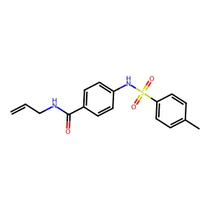 4-[(4-methylphenyl)sulfonylamino]-N-prop-2-enylbenzamide structure