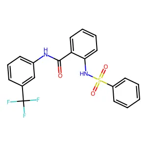 2-(benzenesulfonamido)-N-[3-(trifluoromethyl)phenyl]benzamide structure