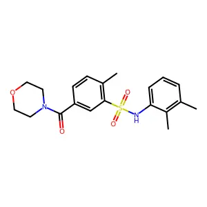 N-(2,3-dimethylphenyl)-2-methyl-5-(4-morpholinylcarbonyl)benzenesulfonamide structure