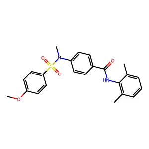 N-(2,6-dimethylphenyl)-4-[(4-methoxyphenyl)sulfonyl-methylamino]benzamide structure