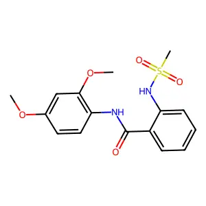 N-(2,4-dimethoxyphenyl)-2-(methanesulfonamido)benzamide structure