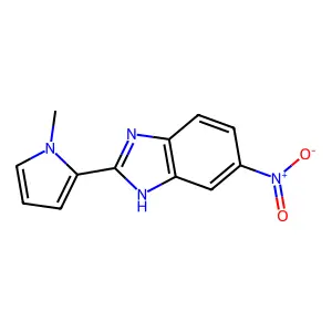 2-(1-methylpyrrol-2-yl)-6-nitro-1H-benzimidazole structure