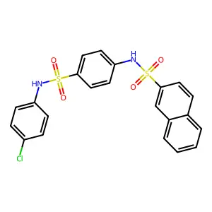 N-[4-[(4-chlorophenyl)sulfamoyl]phenyl]naphthalene-2-sulfonamide structure