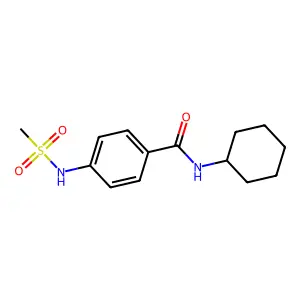 N-cyclohexyl-4-(methanesulfonamido)benzamide structure