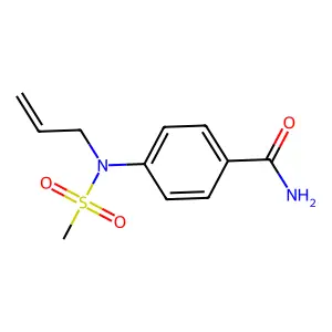4-[Methylsulfonyl(prop-2-enyl)amino]benzamide structure