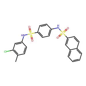 N-[4-[(3-chloro-4-methylphenyl)sulfamoyl]phenyl]naphthalene-2-sulfonamide structure