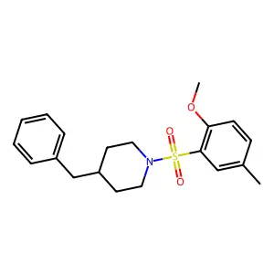 4-Benzyl-1-(2-methoxy-5-methylbenzenesulfonyl)piperidine structure