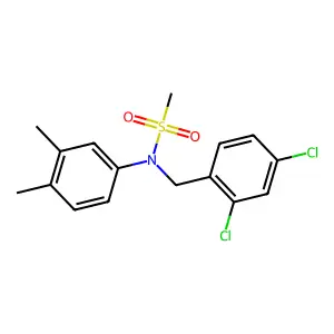 N-[(2,4-dichlorophenyl)methyl]-N-(3,4-dimethylphenyl)methanesulfonamide structure