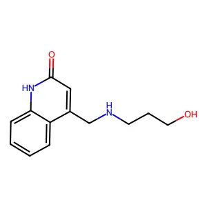 4-(((3-Hydroxypropyl)amino)methyl)quinolin-2-ol structure