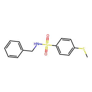 N-benzyl-4-methylsulfanylbenzenesulfonamide structure