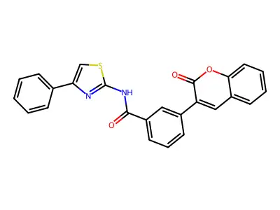 3-(2-oxochromen-3-yl)-N-(4-phenyl-1,3-thiazol-2-yl)benzamide structure