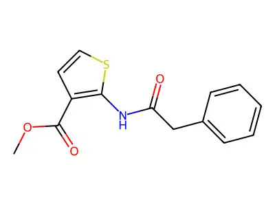 Methyl 2-(2-phenylacetamido)thiophene-3-carboxylate structure