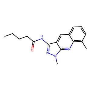 N-(1,8-dimethylpyrazolo[3,4-b]quinolin-3-yl)pentanamide structure