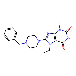 8-(4-Benzylpiperazin-1-yl)-7-ethyl-3-methylpurine-2,6-dione structure