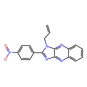 1-allyl-2-(4-nitrophenyl)-1H-imidazo[4,5-b]quinoxaline structure