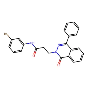 N-(3-bromophenyl)-3-(1-oxo-4-phenylphthalazin-2-yl)propanamide structure