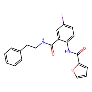 N-(4-iodo-2-{[(2-phenylethyl)amino]carbonyl}phenyl)-2-furamide structure