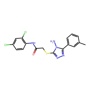 2-{[4-amino-5-(3-methylphenyl)-4H-1,2,4-triazol-3-yl]sulfanyl}-N-(2,4-dichlorophenyl)acetamide structure