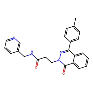 3-[4-(4-methylphenyl)-1-oxophthalazin-2-yl]-N-(pyridin-3-ylmethyl)propanamide structure