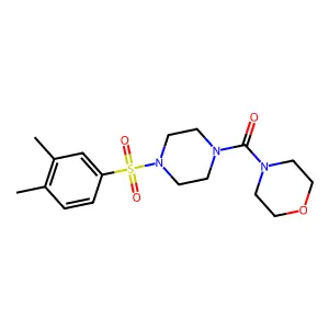 [4-(3,4-Dimethyl-benzenesulfonyl)-piperazin-1-yl]-morpholin-4-yl-methanone structure