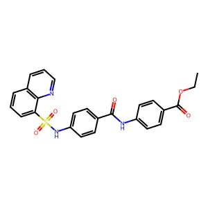 Ethyl 4-(4-(quinoline-8-sulfonamido)benzamido)benzoate structure