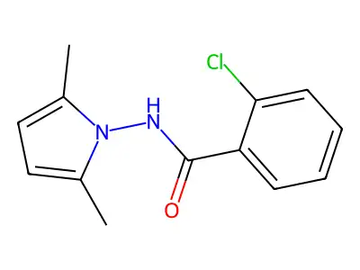 2-chloro-N-(2,5-dimethyl-1H-pyrrol-1-yl)benzamide structure