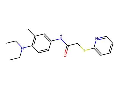 N-[4-(diethylamino)-3-methylphenyl]-2-pyridin-2-ylsulfanylacetamide structure