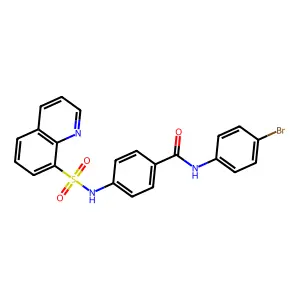 N-(4-bromophenyl)-4-(quinolin-8-ylsulfonylamino)benzamide structure