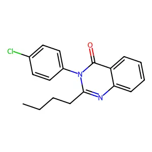 2-Butyl-3-(4-chlorophenyl)quinazolin-4(3h)-one structure