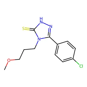 5-(4-chlorophenyl)-4-(3-methoxypropyl)-4H-1,2,4-triazole-3-thiol structure