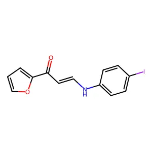 (E)-1-(furan-2-yl)-3-(4-iodoanilino)prop-2-en-1-one structure