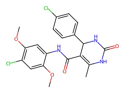 N-(4-chloro-2,5-dimethoxyphenyl)-4-(4-chlorophenyl)-6-methyl-2-oxo-3,4-dihydro-1H-pyrimidine-5-carboxamide structure
