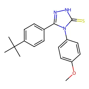 5-(4-tert-butylphenyl)-4-(4-methoxyphenyl)-4H-1,2,4-triazole-3-thiol structure