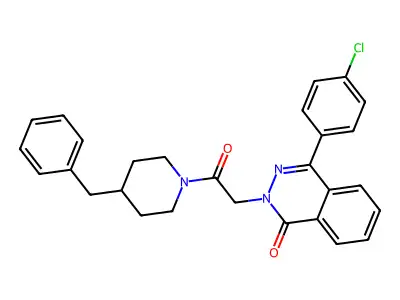 2-[2-(4-Benzylpiperidin-1-yl)-2-oxoethyl]-4-(4-chlorophenyl)phthalazin-1-one structure
