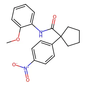 N-(2-methoxyphenyl)-1-(4-nitrophenyl)cyclopentanecarboxamide structure