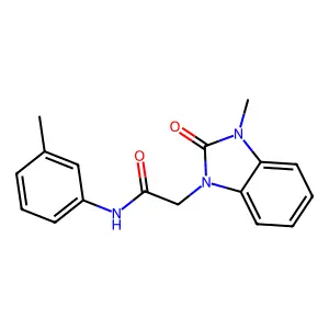 2-(3-methyl-2-oxo-2,3-dihydro-1H-benzimidazol-1-yl)-N-(3-methylphenyl)acetamide structure